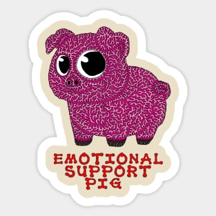 Emotional Support Pig Sticker